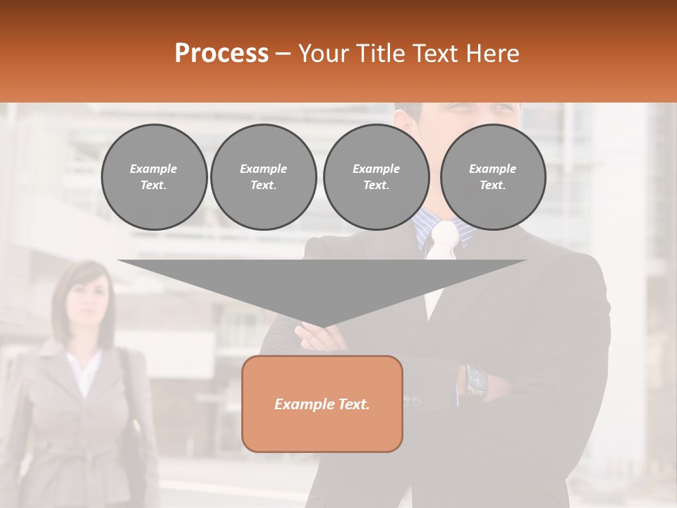 A Man In A Suit Standing With His Arms Crossed PowerPoint Template