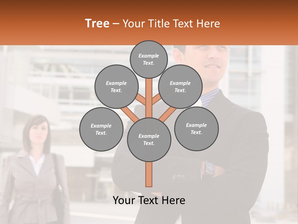 A Man In A Suit Standing With His Arms Crossed PowerPoint Template