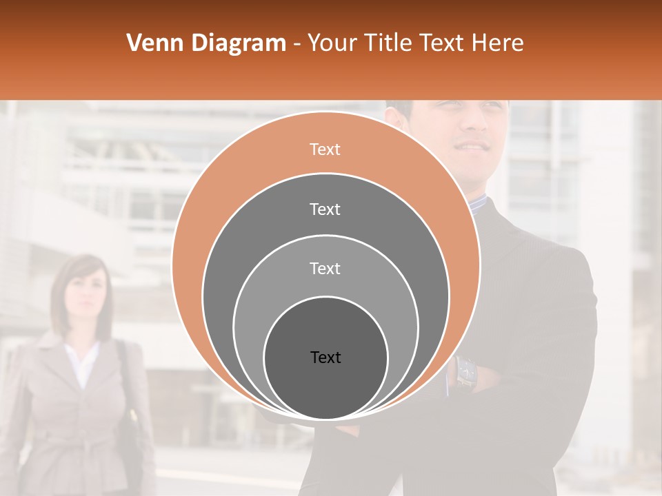 A Man In A Suit Standing With His Arms Crossed PowerPoint Template