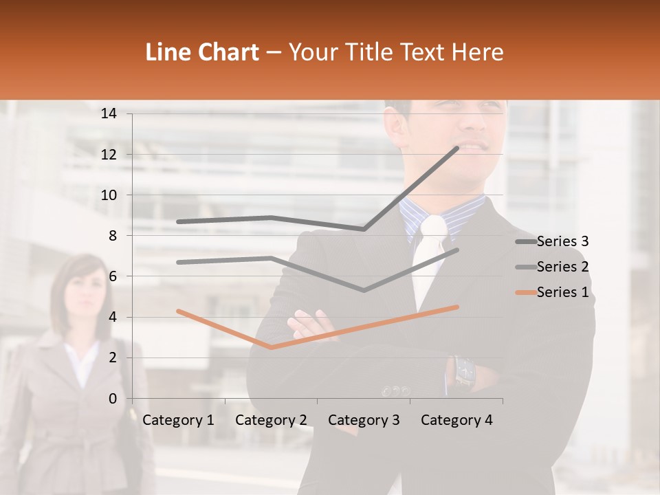 A Man In A Suit Standing With His Arms Crossed PowerPoint Template