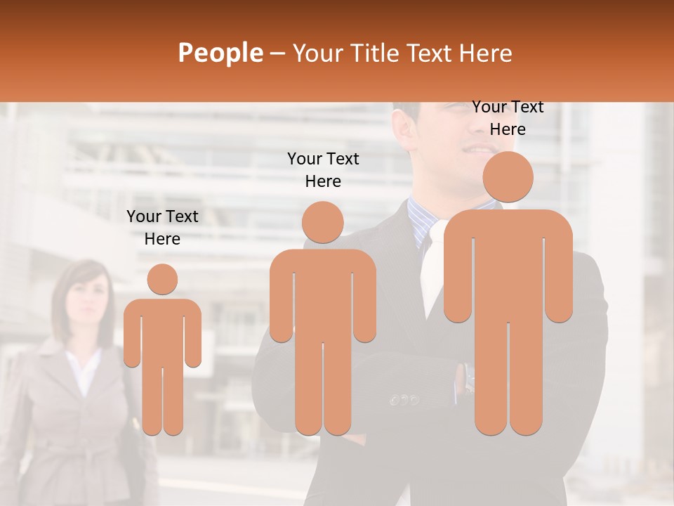 A Man In A Suit Standing With His Arms Crossed PowerPoint Template