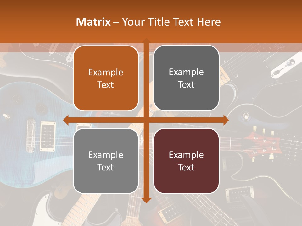 A Group Of Guitars Powerpoint Template PowerPoint Template
