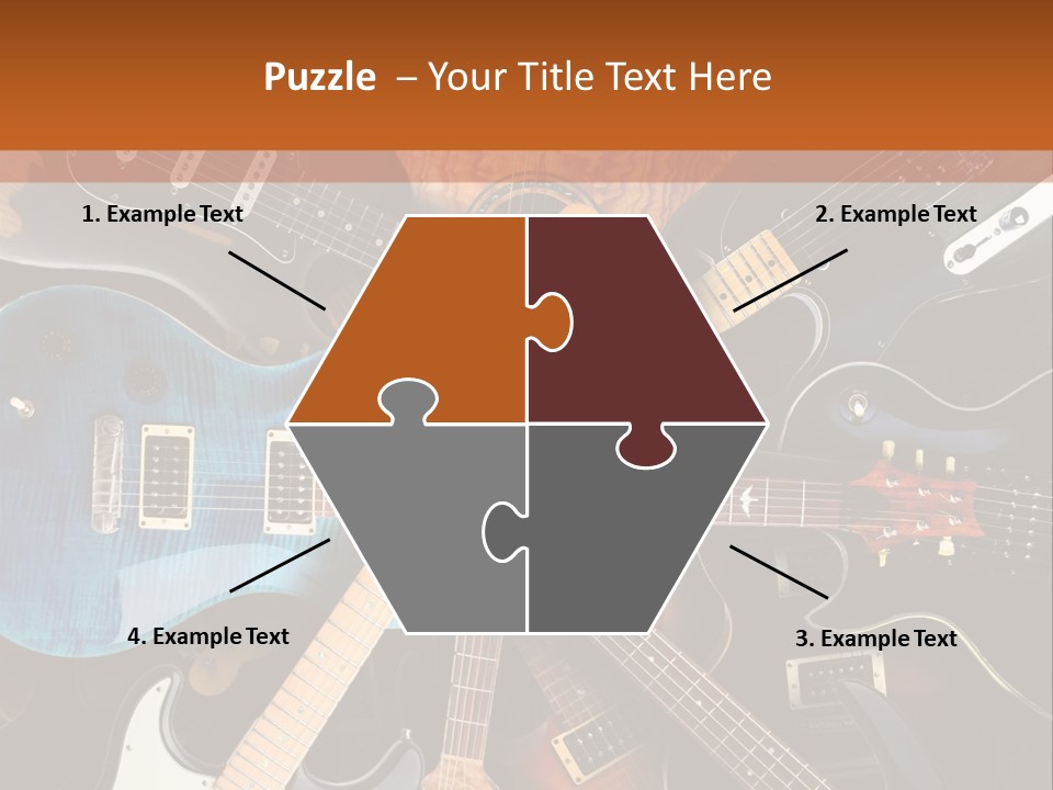 A Group Of Guitars Powerpoint Template PowerPoint Template