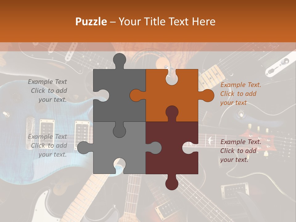 A Group Of Guitars Powerpoint Template PowerPoint Template