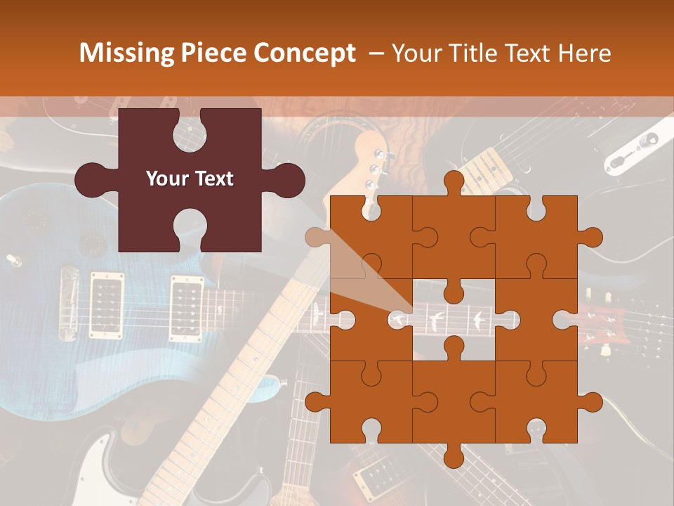 A Group Of Guitars Powerpoint Template PowerPoint Template