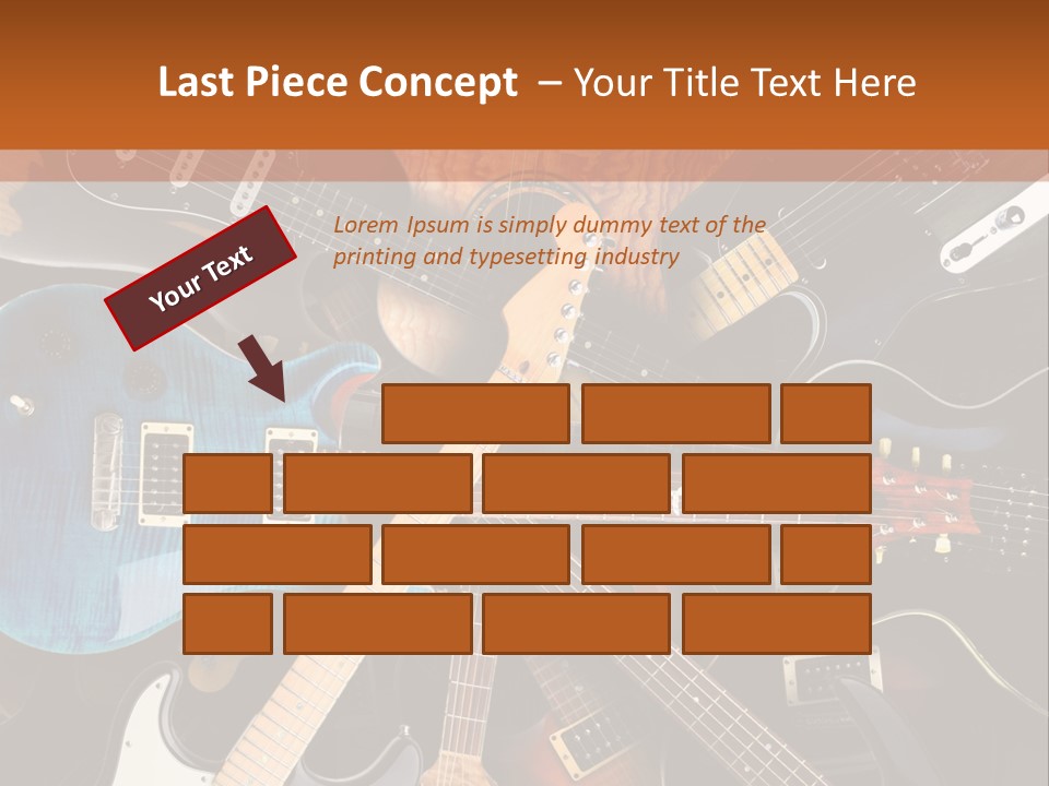 A Group Of Guitars Powerpoint Template PowerPoint Template