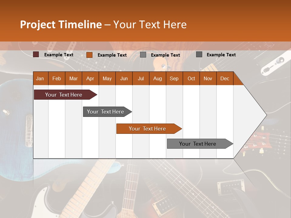A Group Of Guitars Powerpoint Template PowerPoint Template