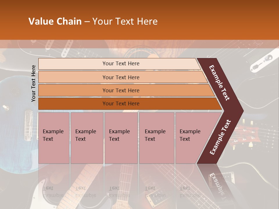 A Group Of Guitars Powerpoint Template PowerPoint Template