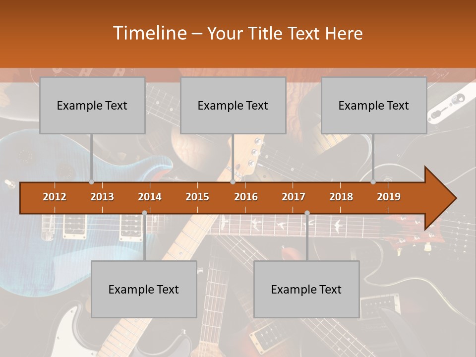 A Group Of Guitars Powerpoint Template PowerPoint Template