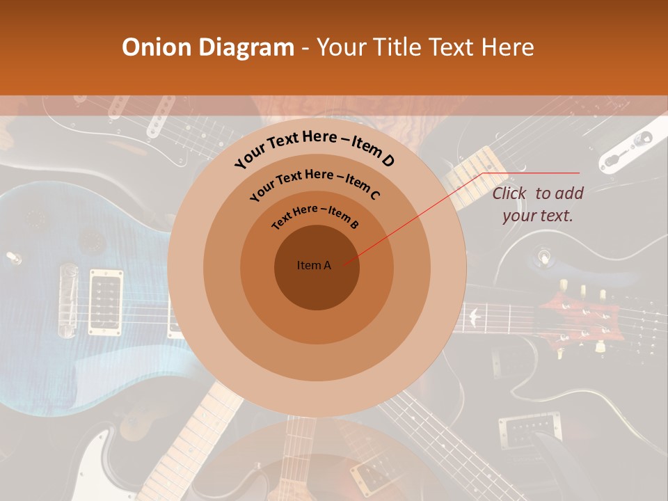 A Group Of Guitars Powerpoint Template PowerPoint Template