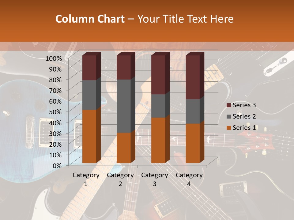 A Group Of Guitars Powerpoint Template PowerPoint Template