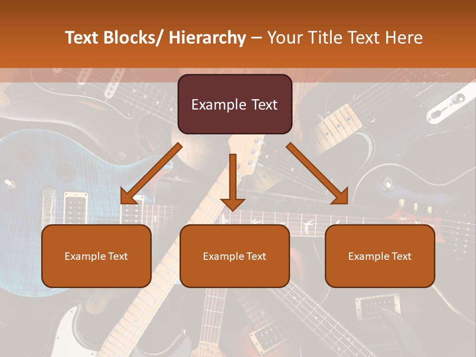 A Group Of Guitars Powerpoint Template PowerPoint Template