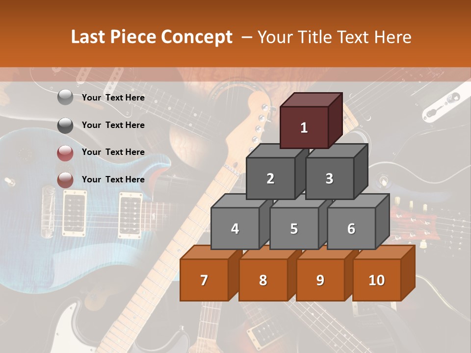 A Group Of Guitars Powerpoint Template PowerPoint Template