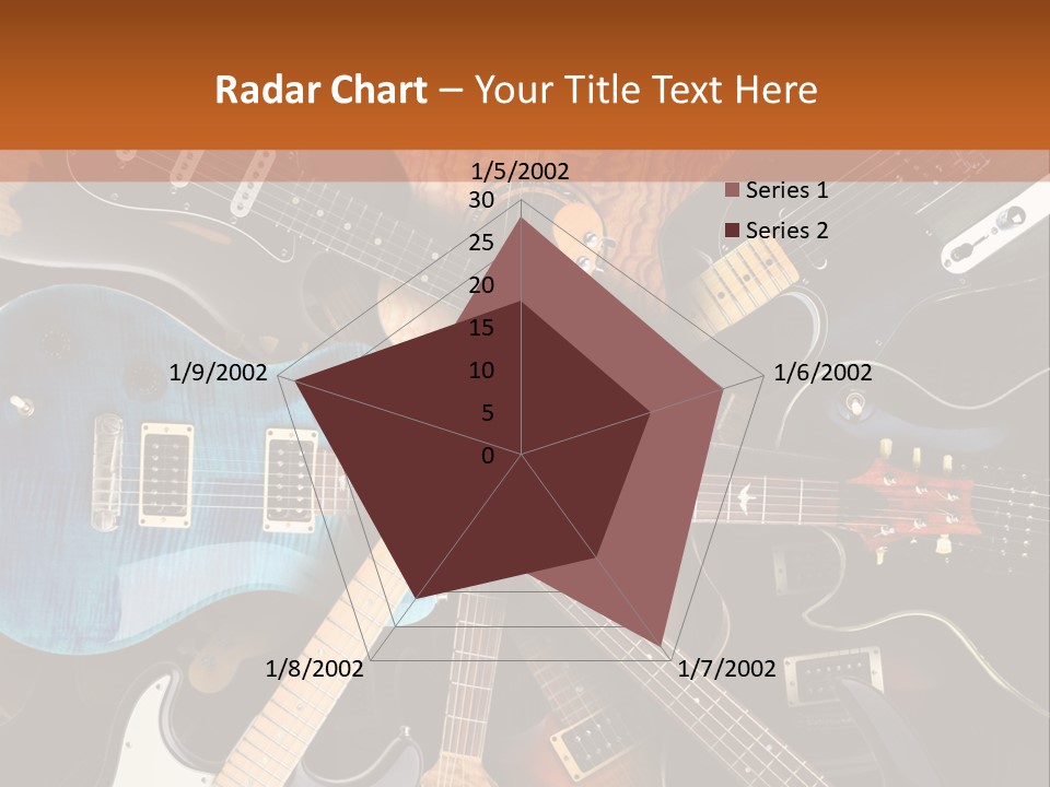 A Group Of Guitars Powerpoint Template PowerPoint Template