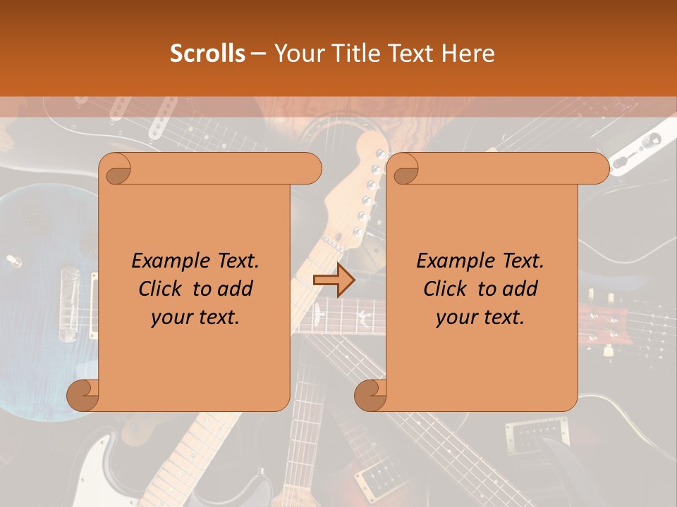 A Group Of Guitars Powerpoint Template PowerPoint Template