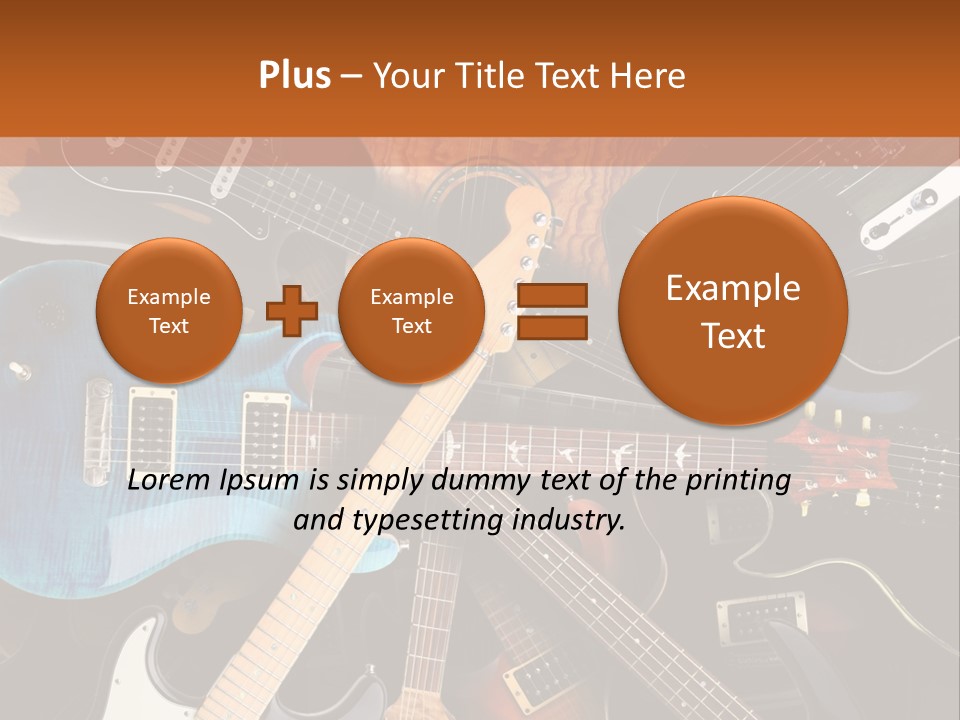 A Group Of Guitars Powerpoint Template PowerPoint Template