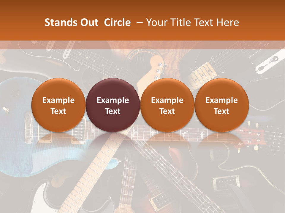 A Group Of Guitars Powerpoint Template PowerPoint Template