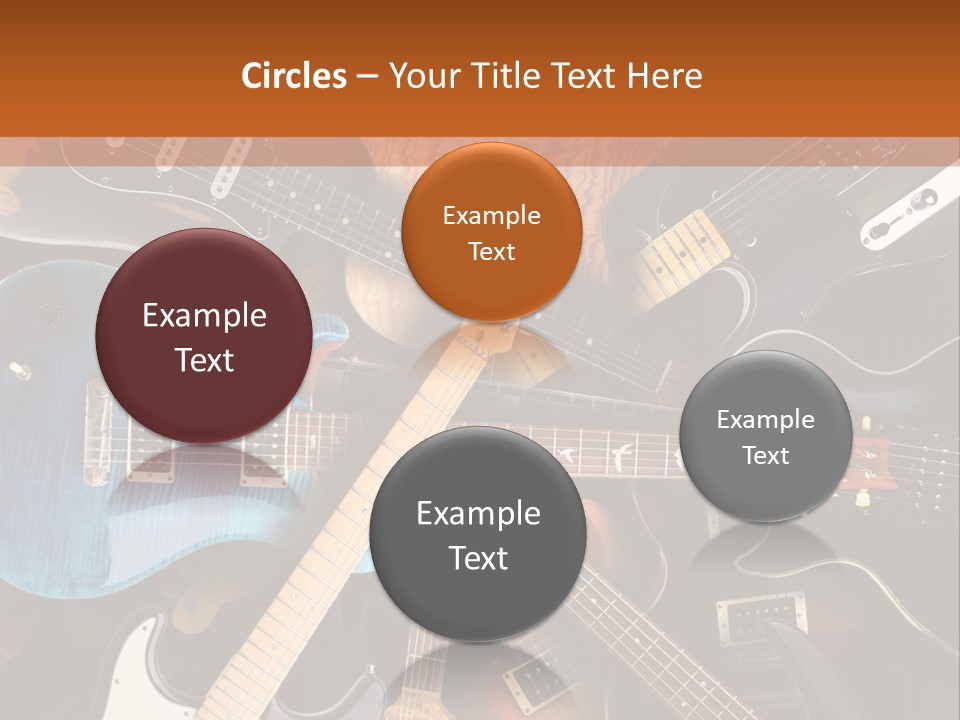 A Group Of Guitars Powerpoint Template PowerPoint Template