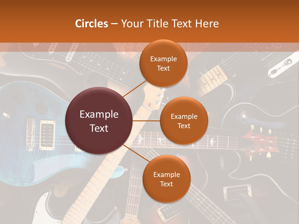 A Group Of Guitars Powerpoint Template PowerPoint Template