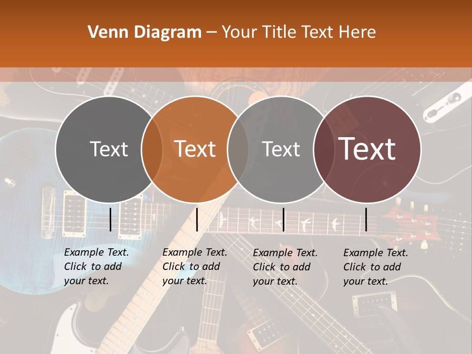 A Group Of Guitars Powerpoint Template PowerPoint Template