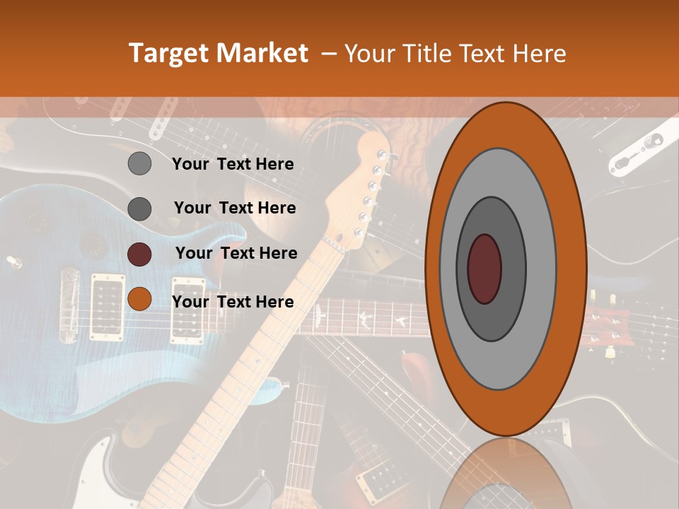 A Group Of Guitars Powerpoint Template PowerPoint Template