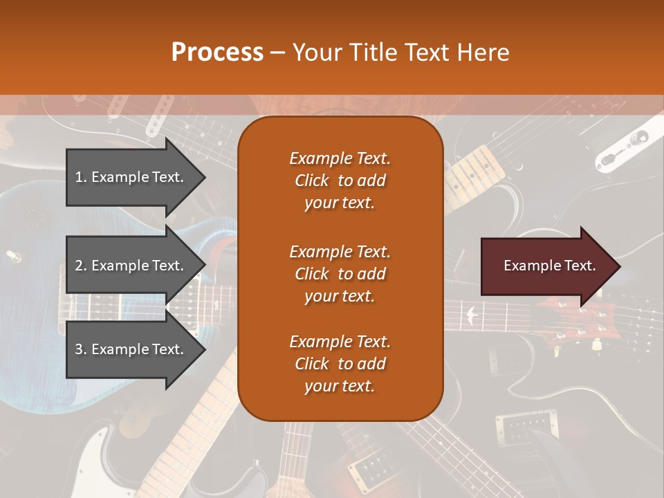 A Group Of Guitars Powerpoint Template PowerPoint Template