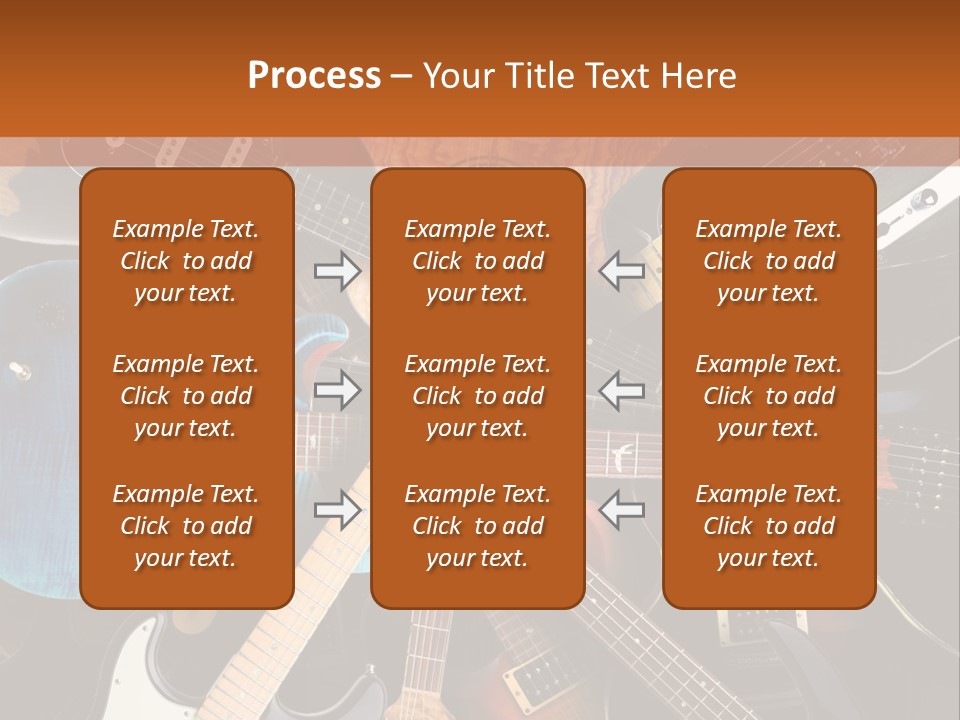 A Group Of Guitars Powerpoint Template PowerPoint Template