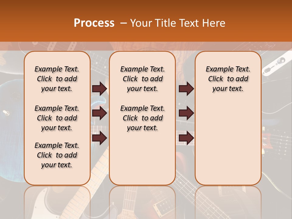 A Group Of Guitars Powerpoint Template PowerPoint Template