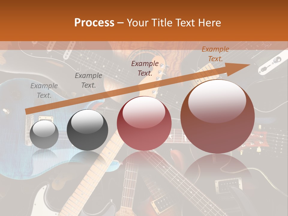 A Group Of Guitars Powerpoint Template PowerPoint Template