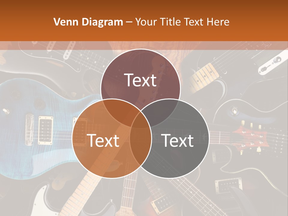 A Group Of Guitars Powerpoint Template PowerPoint Template