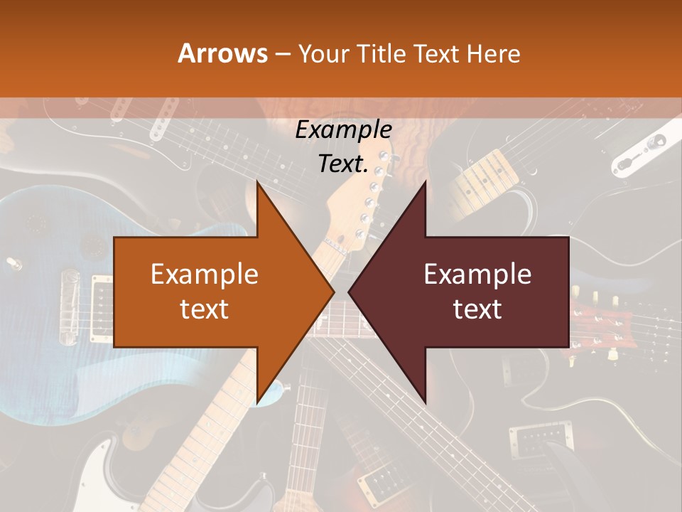 A Group Of Guitars Powerpoint Template PowerPoint Template