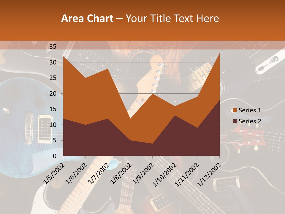 A Group Of Guitars Powerpoint Template PowerPoint Template