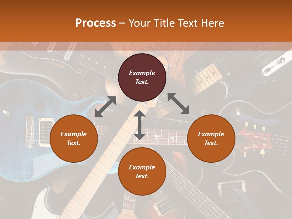 A Group Of Guitars Powerpoint Template PowerPoint Template