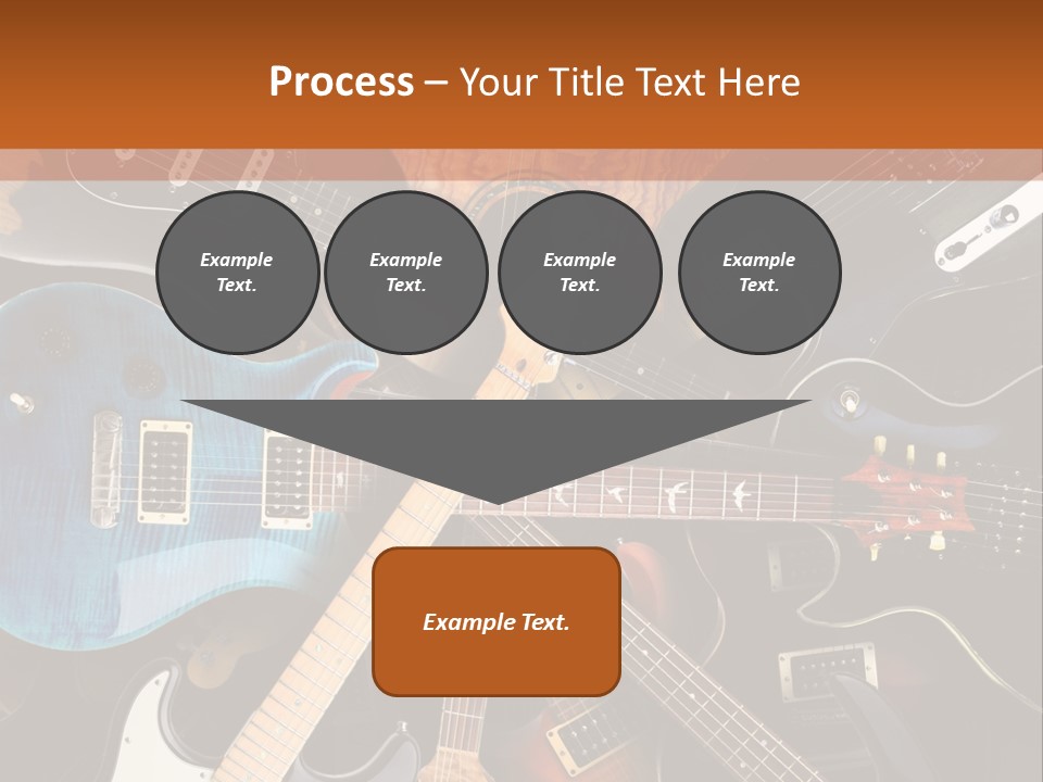 A Group Of Guitars Powerpoint Template PowerPoint Template