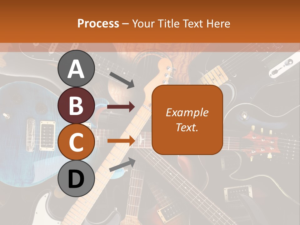 A Group Of Guitars Powerpoint Template PowerPoint Template