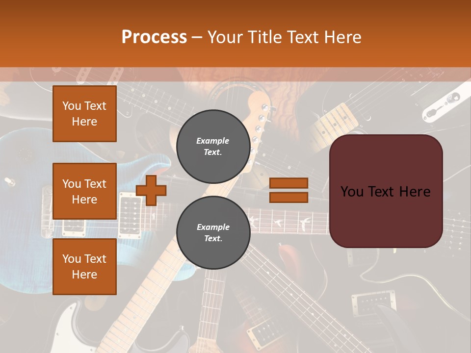 A Group Of Guitars Powerpoint Template PowerPoint Template