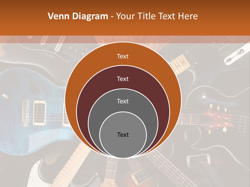 A Group Of Guitars Powerpoint Template PowerPoint Template