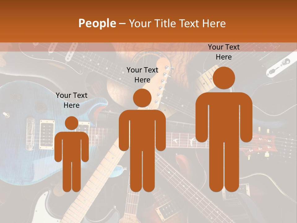 A Group Of Guitars Powerpoint Template PowerPoint Template
