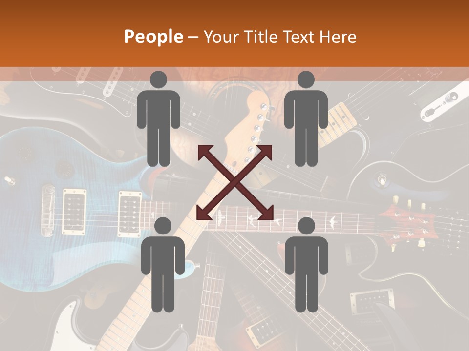 A Group Of Guitars Powerpoint Template PowerPoint Template