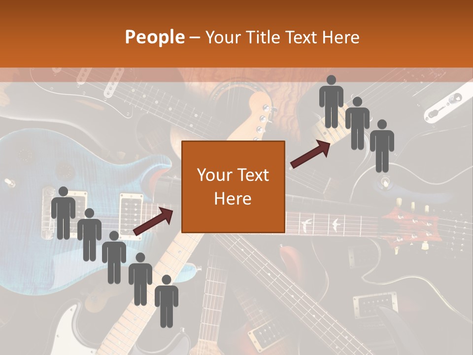 A Group Of Guitars Powerpoint Template PowerPoint Template