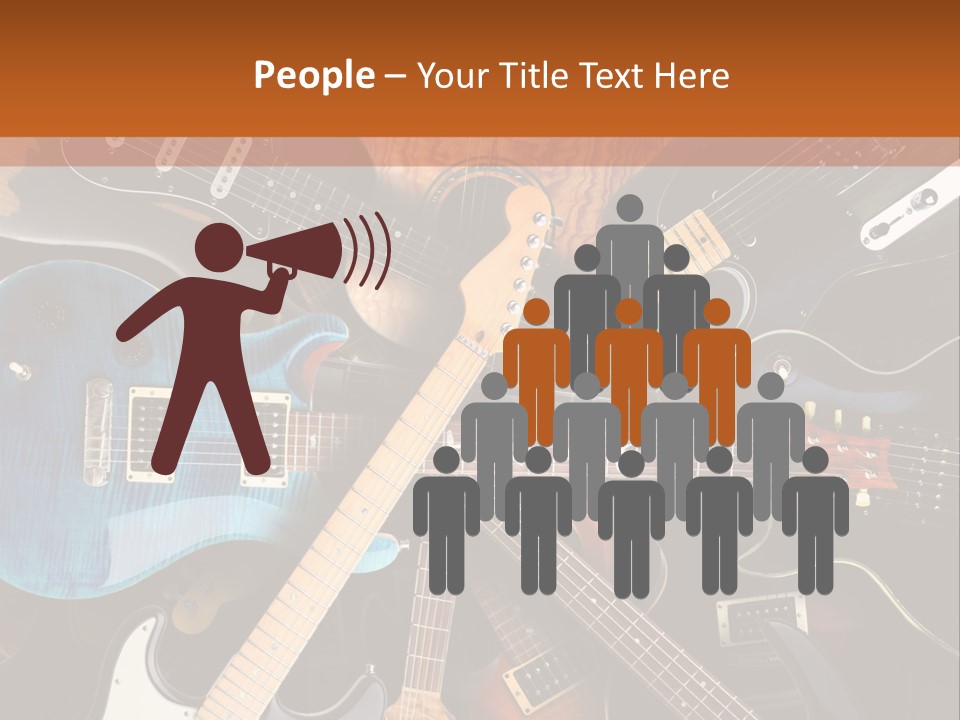 A Group Of Guitars Powerpoint Template PowerPoint Template