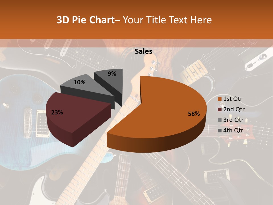 A Group Of Guitars Powerpoint Template PowerPoint Template
