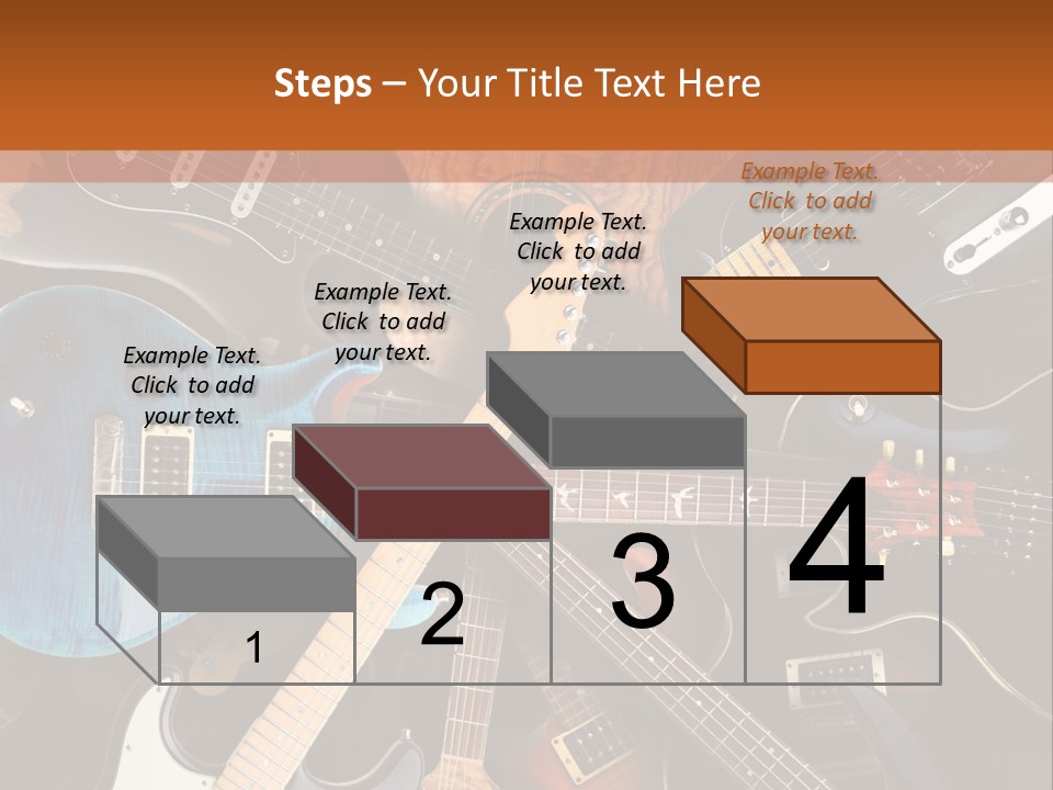 A Group Of Guitars Powerpoint Template PowerPoint Template