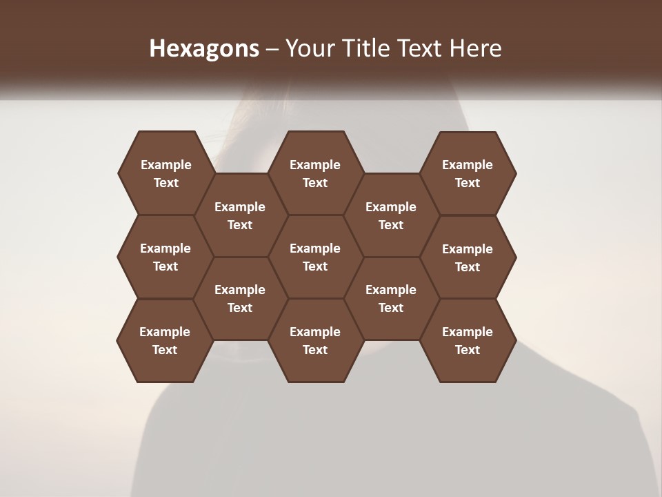 A Woman In A Black Scarf Is Looking Down At Her Cell Phone PowerPoint Template