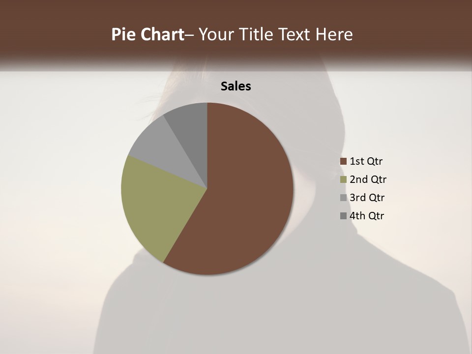 A Woman In A Black Scarf Is Looking Down At Her Cell Phone PowerPoint Template