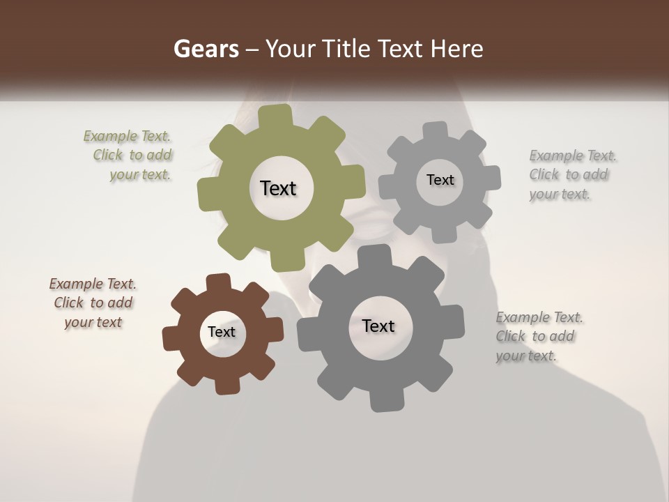 A Woman In A Black Scarf Is Looking Down At Her Cell Phone PowerPoint Template