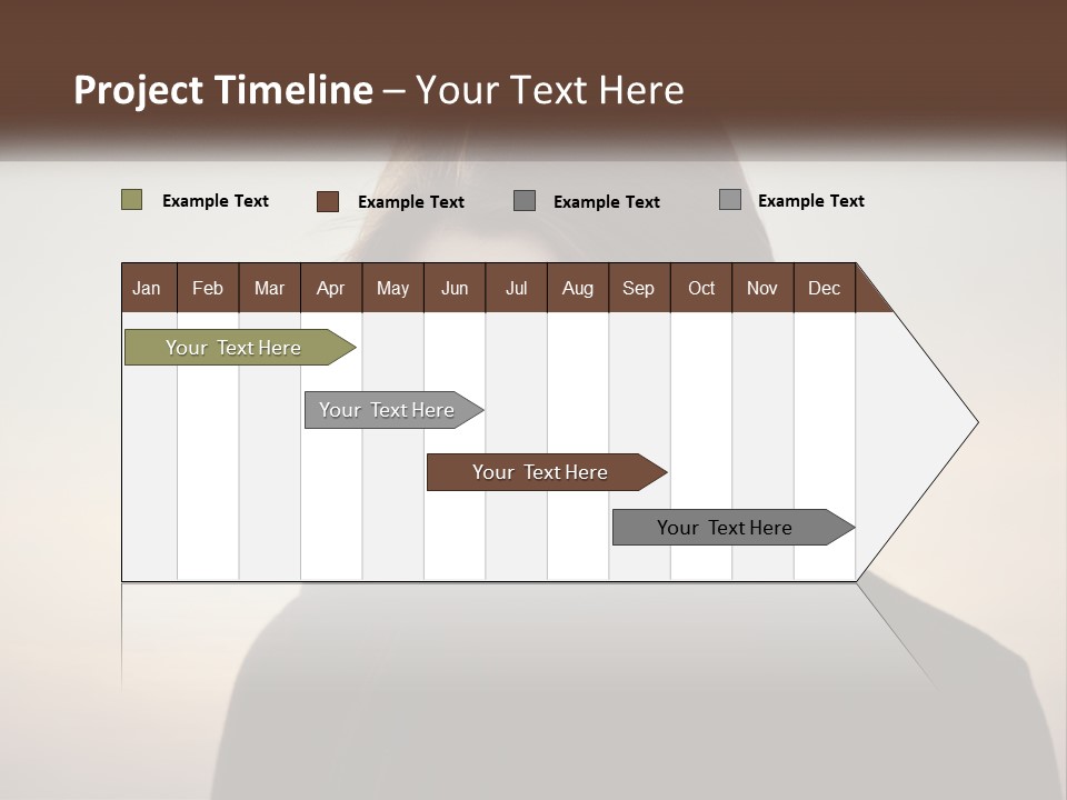 A Woman In A Black Scarf Is Looking Down At Her Cell Phone PowerPoint Template