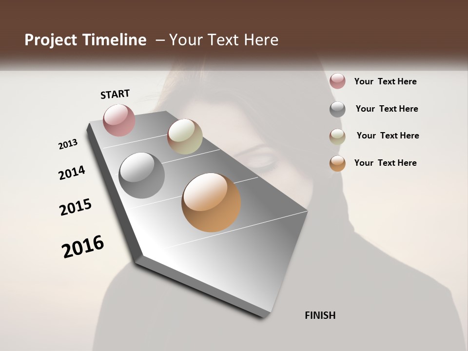 A Woman In A Black Scarf Is Looking Down At Her Cell Phone PowerPoint Template