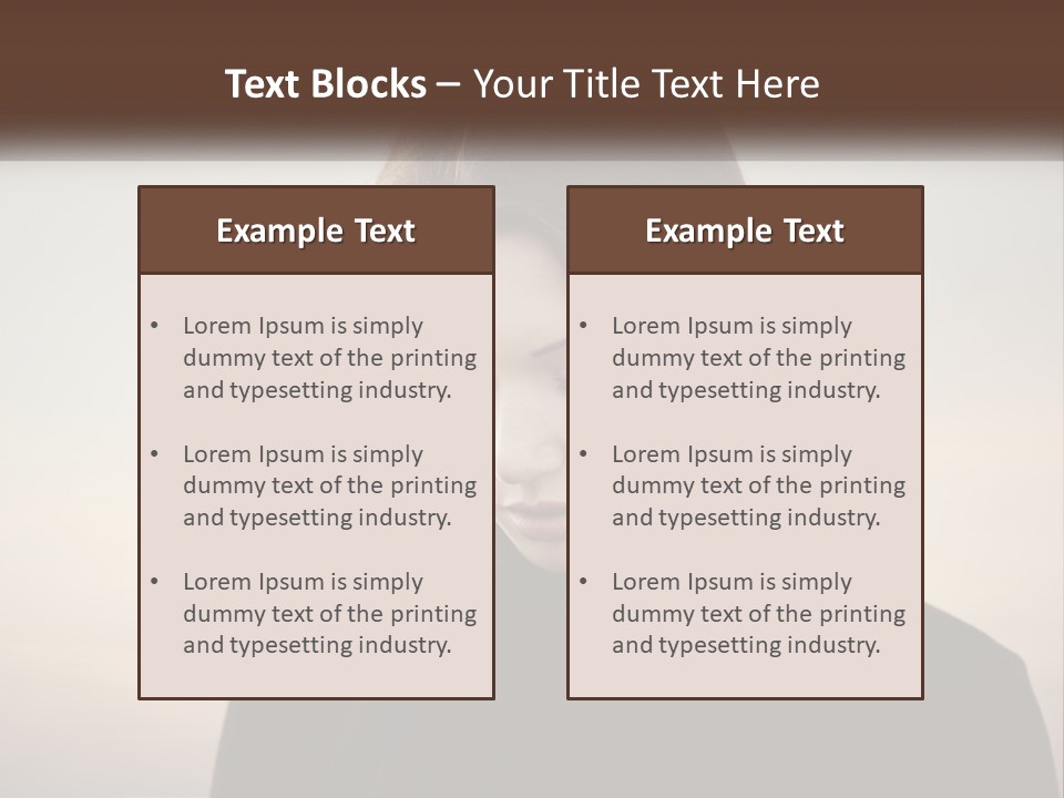 A Woman In A Black Scarf Is Looking Down At Her Cell Phone PowerPoint Template
