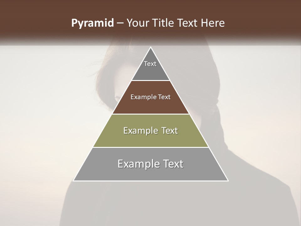 A Woman In A Black Scarf Is Looking Down At Her Cell Phone PowerPoint Template